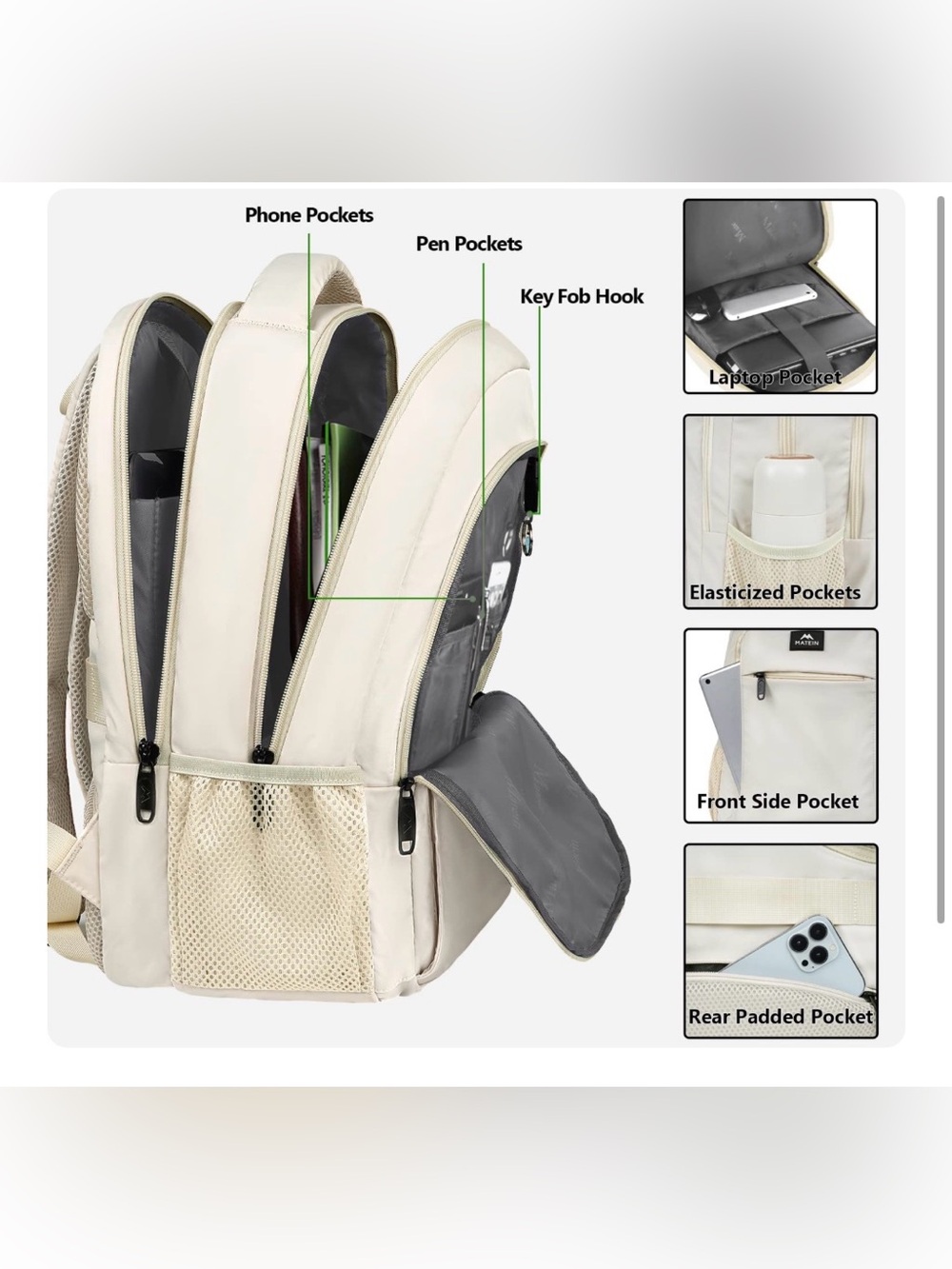 NWT! Brand New! Cream Backpack